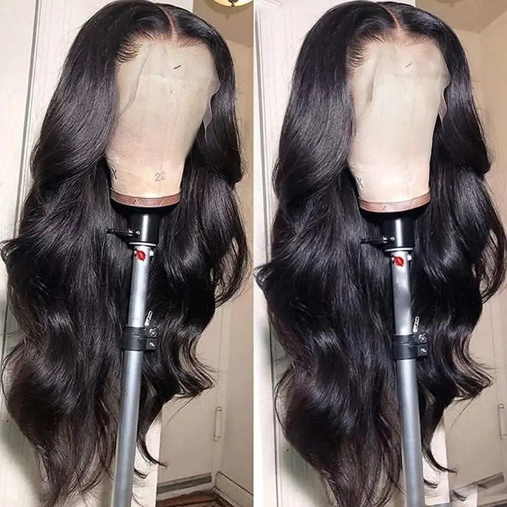 Body Wave Front Wigs Human Hair Pre Plucked 13x4 Lace Frontal Wigs Real Human Hair Wigs Natural 150% Density for Black Women