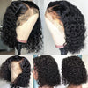 Short Curly Bob Deep Wave Brazilian Human Hair Lace Front Wigs 13X4 Lace Frontal Wig150% Density For Black Women